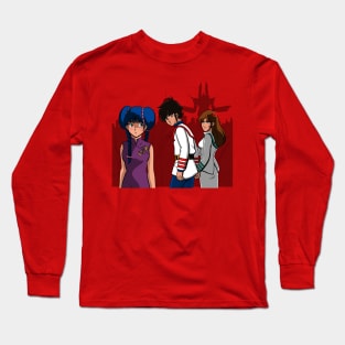 Funny Retro Classic 80's Mecha Anime Jealous Girlfriend Meme Long Sleeve T-Shirt